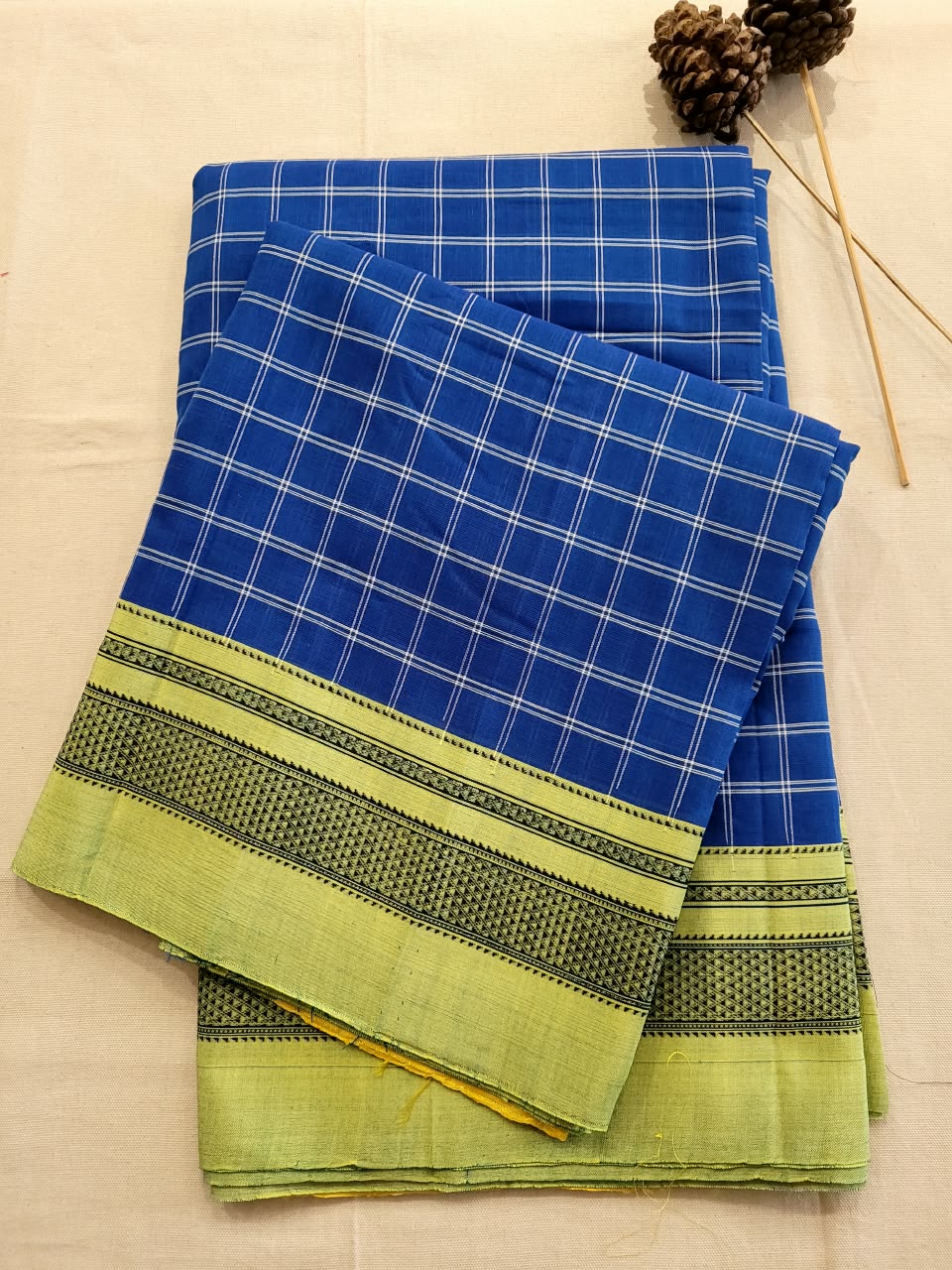 Ink3 Ilkal Cotton Saree Silk Pallu