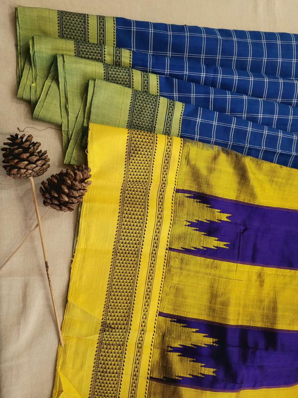 Ink3 Ilkal Cotton Saree Silk Pallu