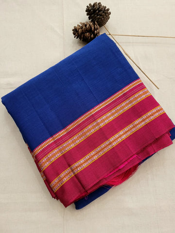 Blue8 Ilkal Cotton Saree Silk Pallu