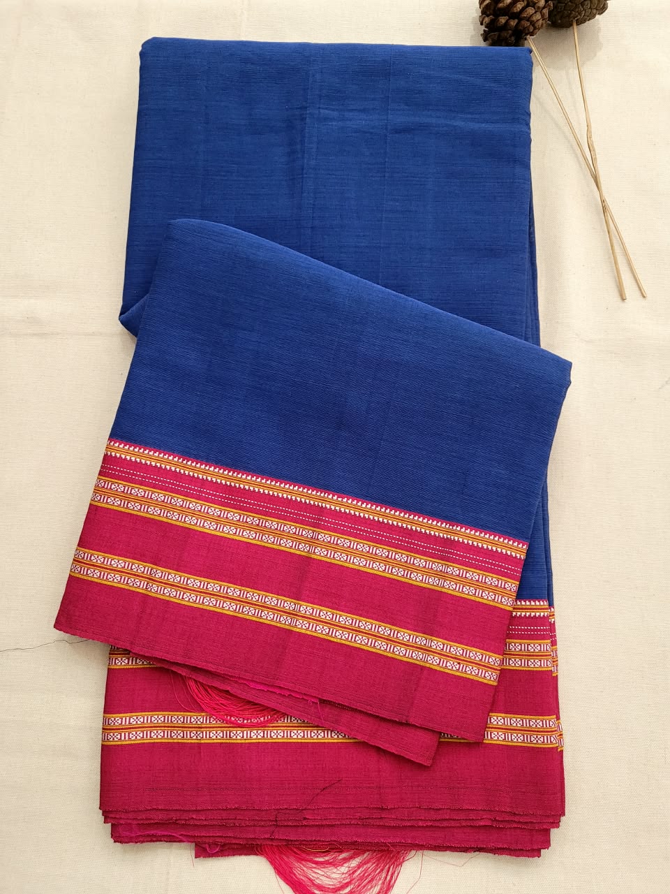 Blue8 Ilkal Cotton Saree Silk Pallu