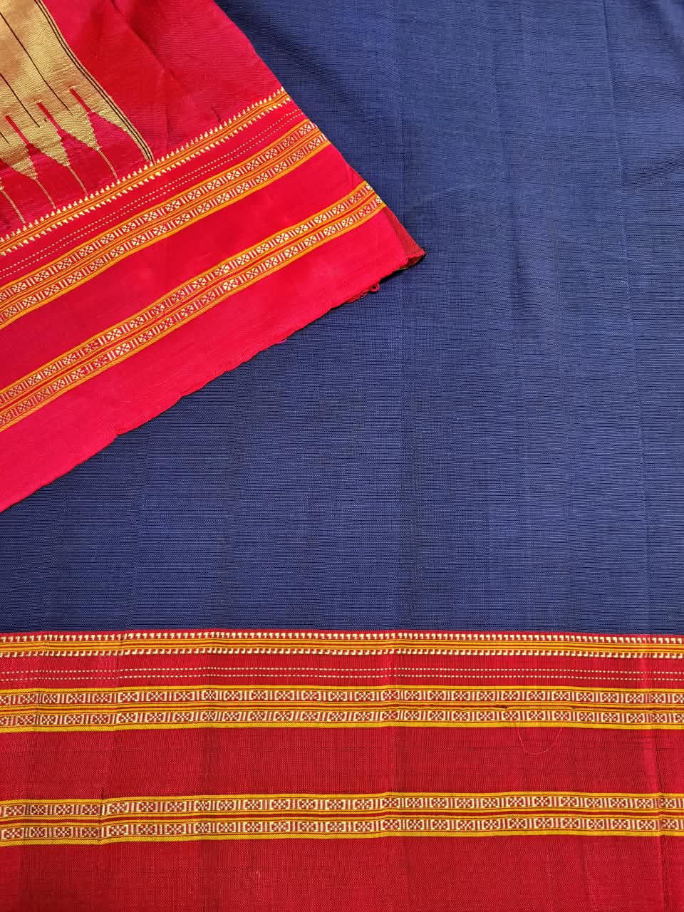 Blue8 Ilkal Cotton Saree Silk Pallu