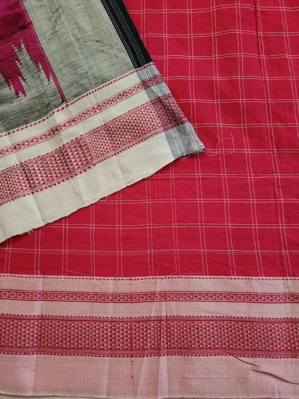 Pink2 Ilkal Cotton Saree Silk Pallu