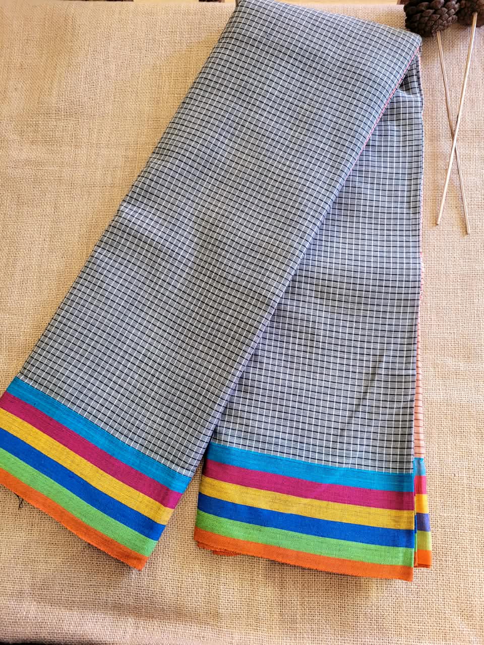 Grey2 Hampa Pattedanchu Saree
