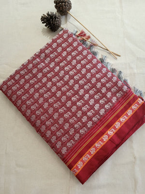 Red2 HathiMor Khun Saree