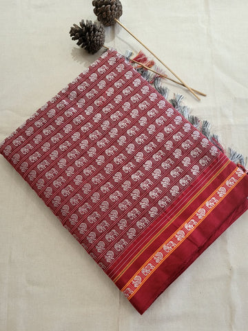 Red2 HathiMor Khun Saree