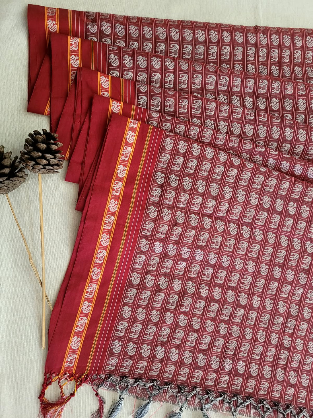 Red2 HathiMor Khun Saree