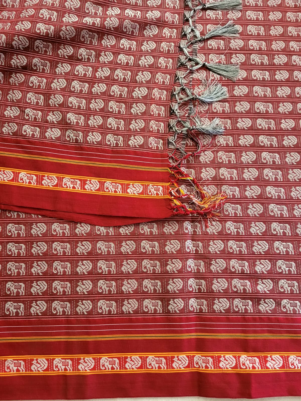 Red2 HathiMor Khun Saree