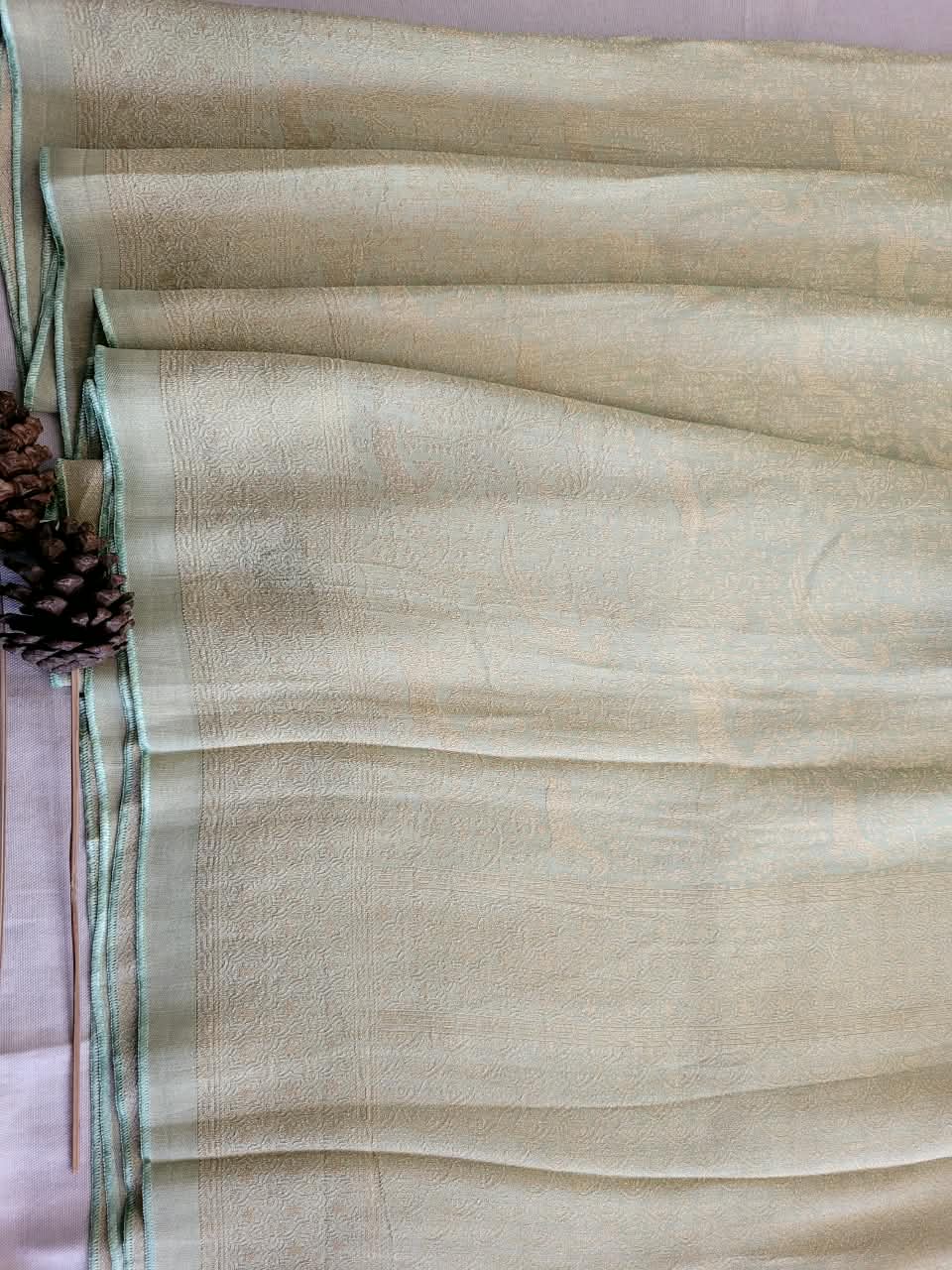Yellow Tissue Kani Silk Saree