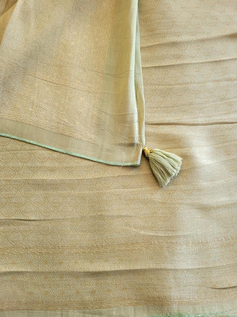 Yellow Tissue Kani Silk Saree