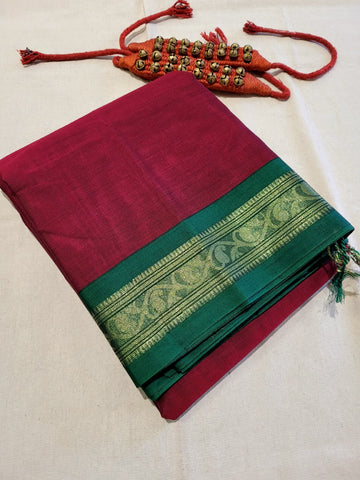 Maroon2 Radha Cotton Silk Saree