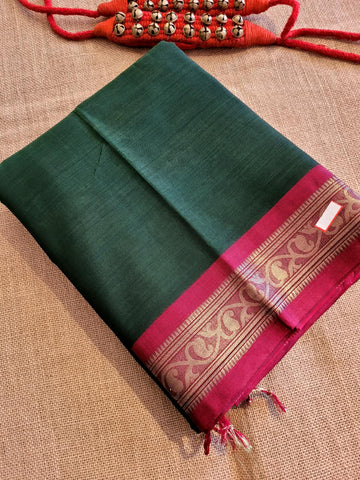 Green Radha Cotton Silk Saree