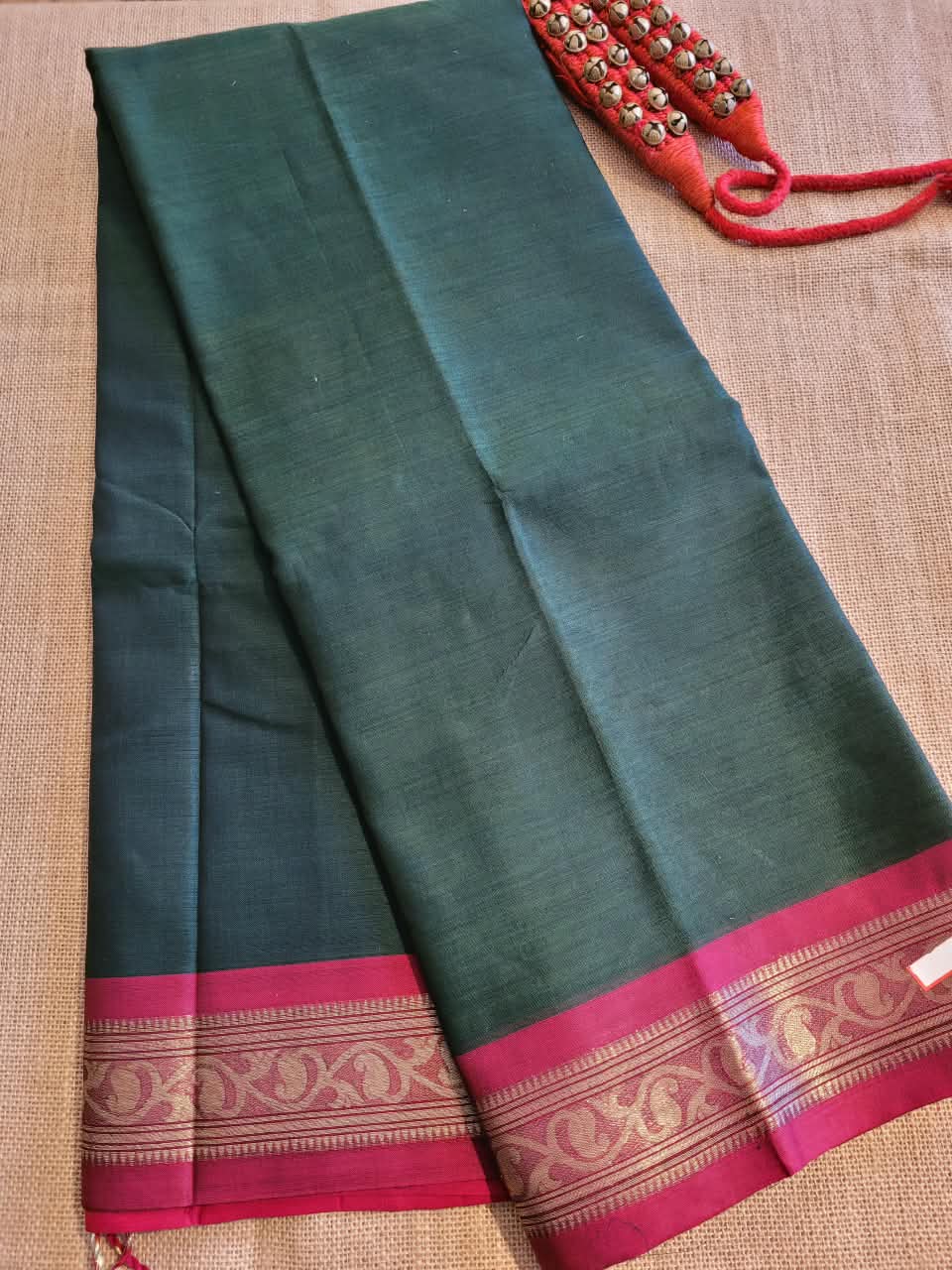 Green Radha Cotton Silk Saree