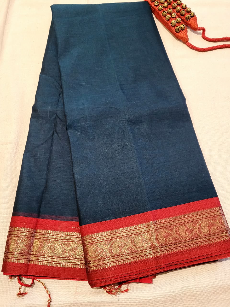 Blue Radha Cotton Silk Saree
