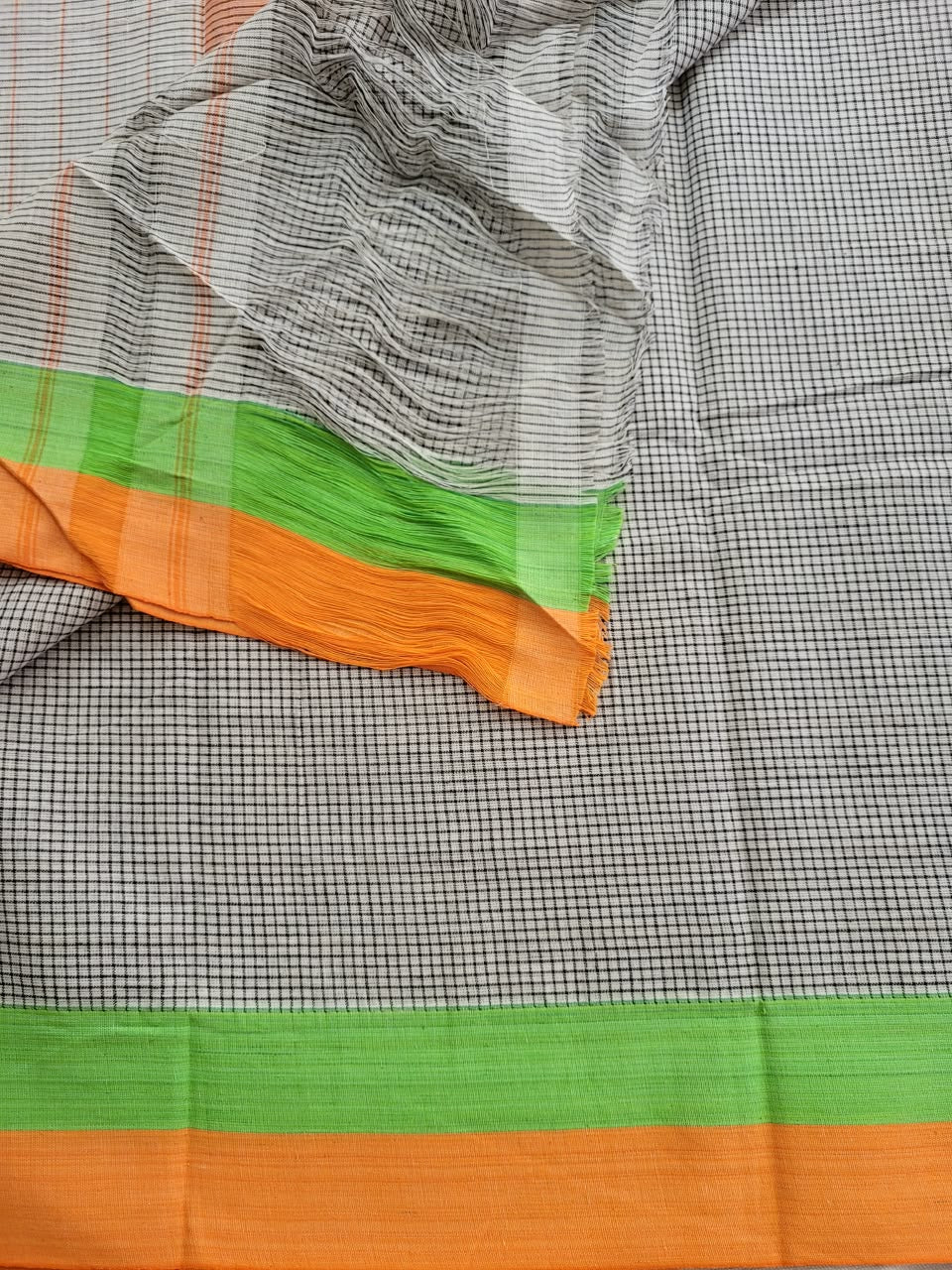 White Hampa Pattedanchu Saree