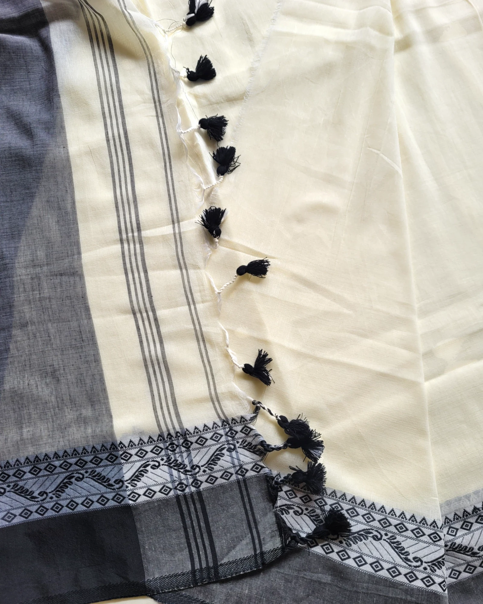 Cream Avantika Cotton Saree