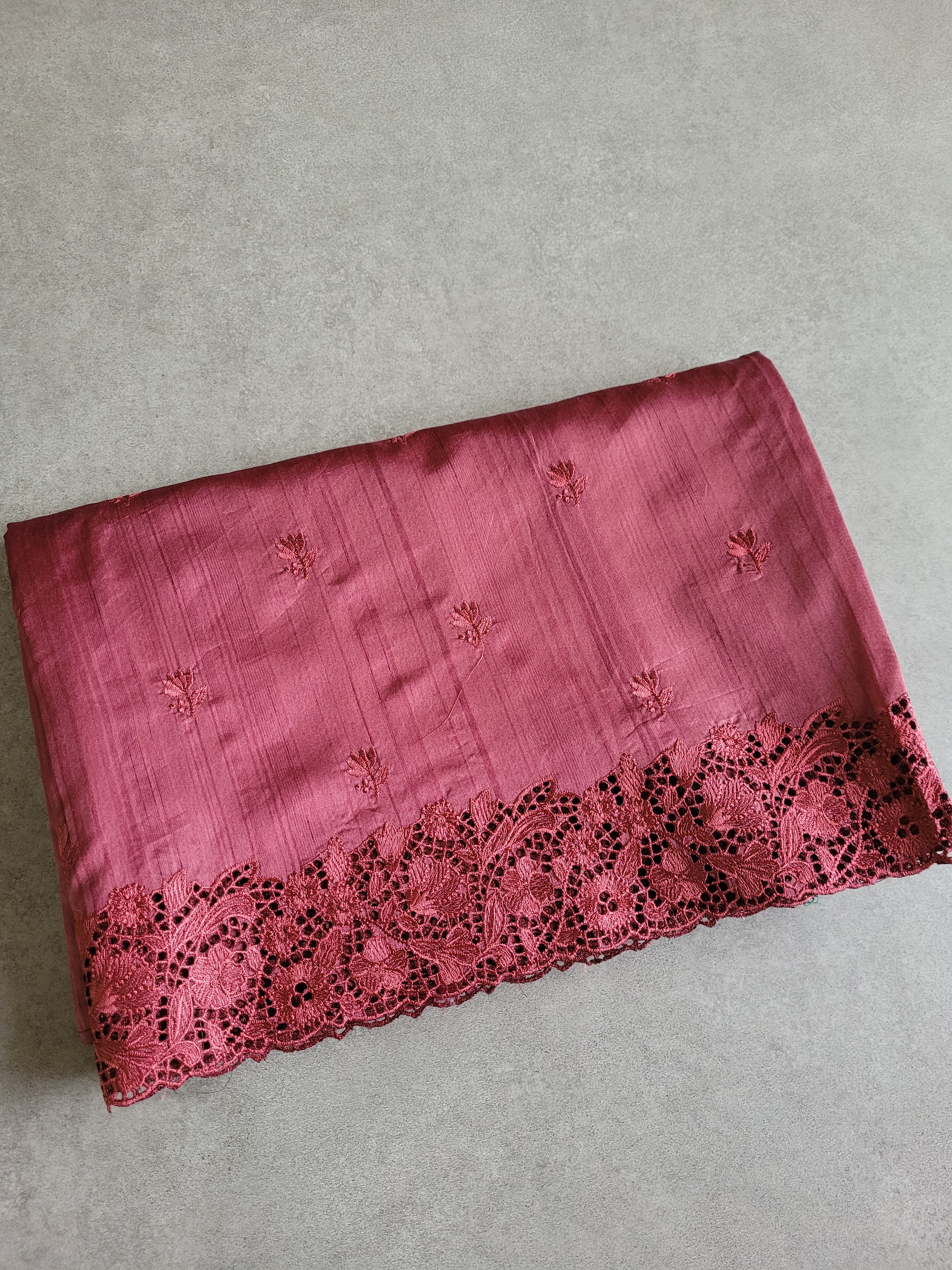 Maroon Mahi Tussar Saree
