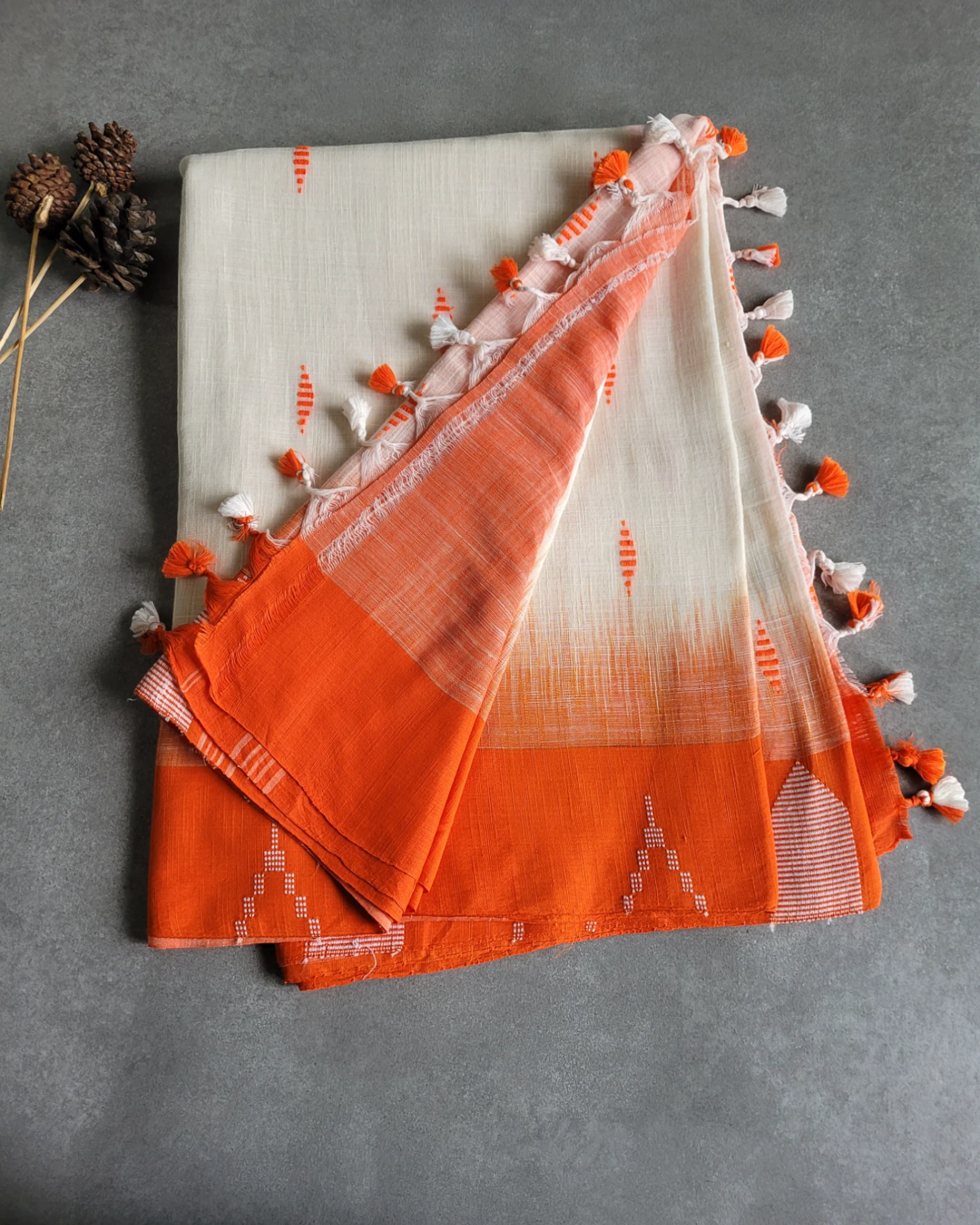 Beige Aparna Cotton Saree