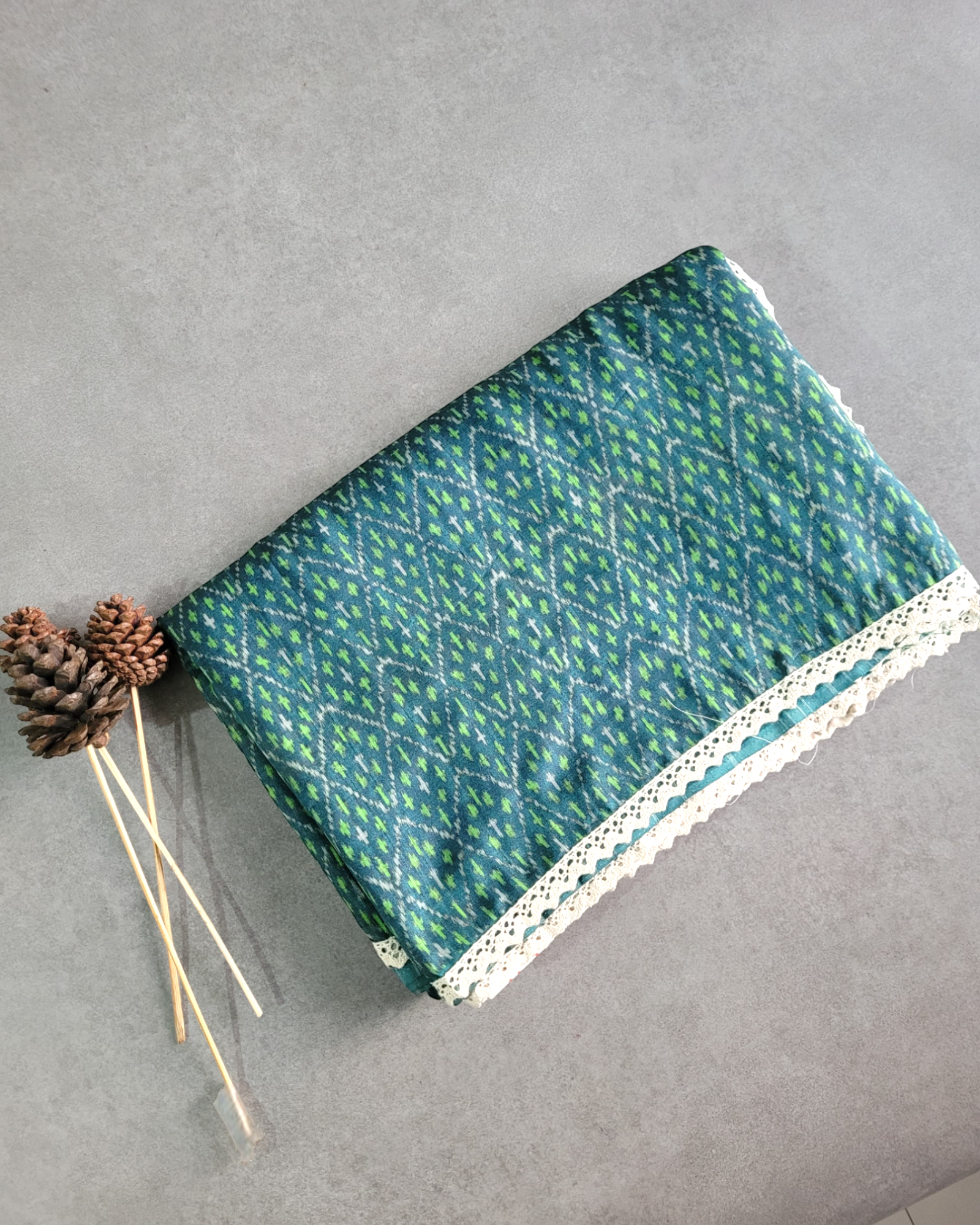 Basil Madhavi Tussar Saree