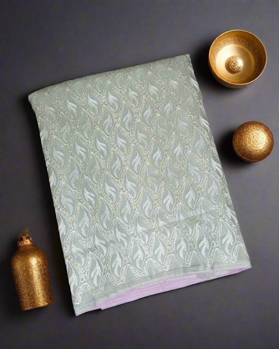 Lime Pari Organza Saree