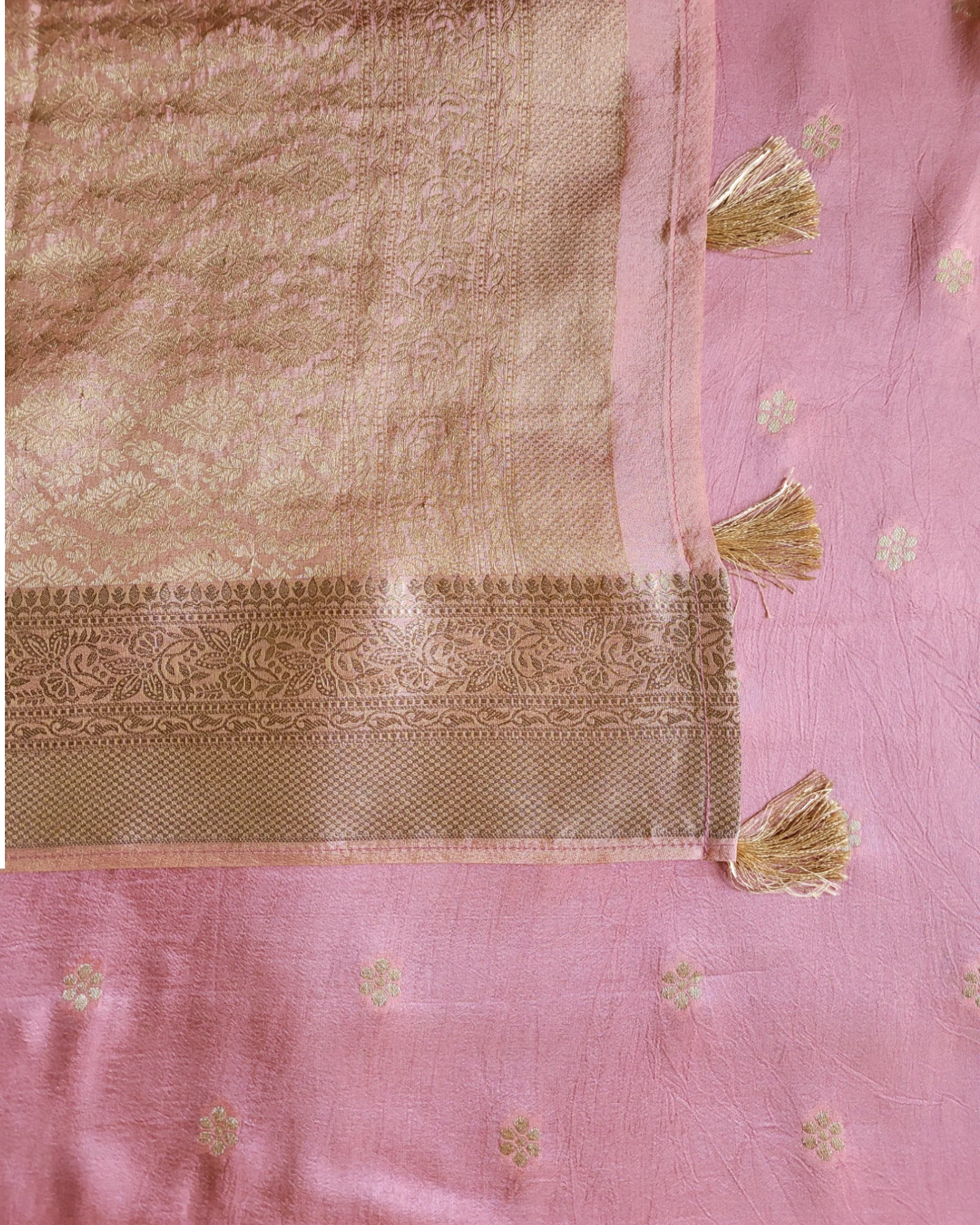 Amaranth Bahaar Banarasi Georgette Saree