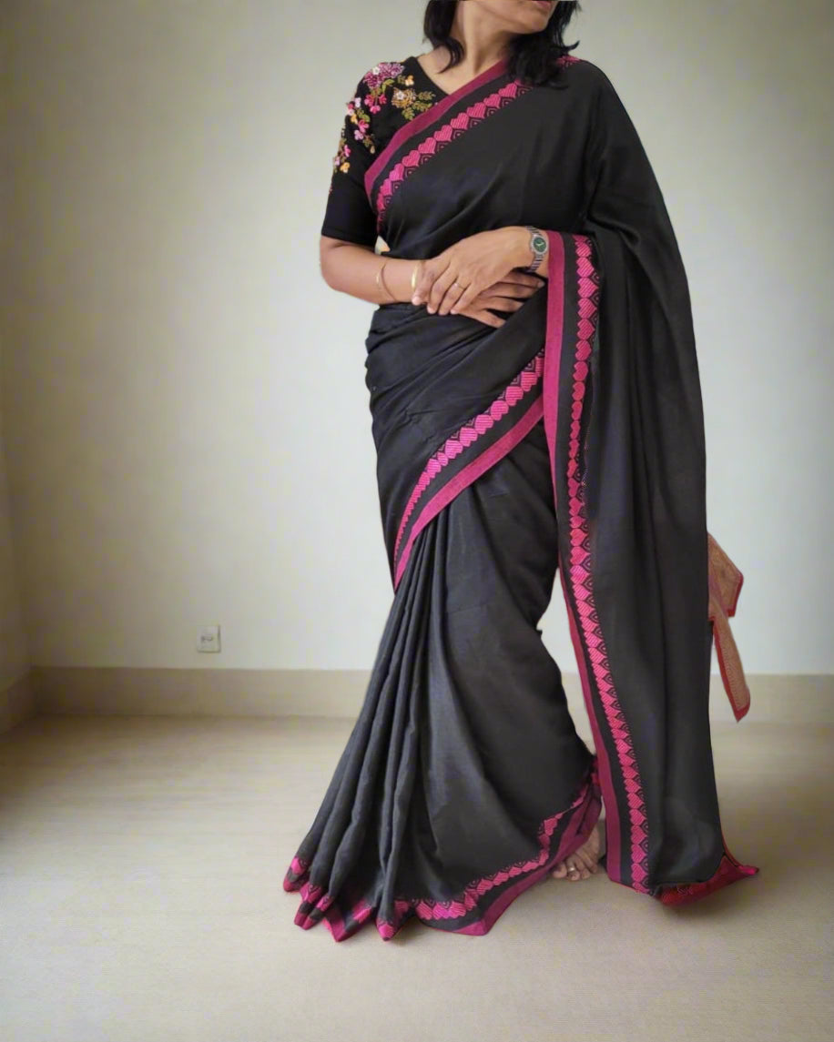 Black2 Hridaya Cotton Saree