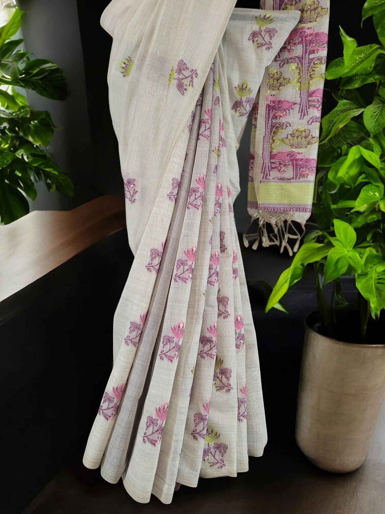 Blue Isha2 Cotton saree