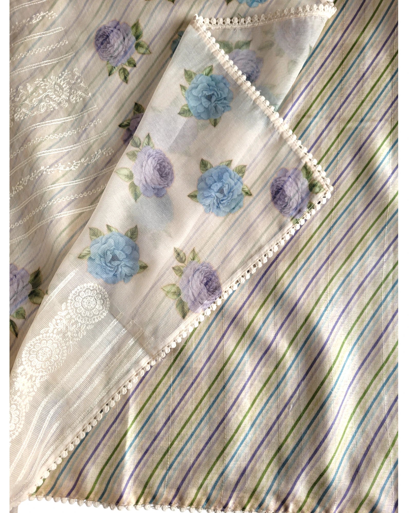 White Antara Net Saree