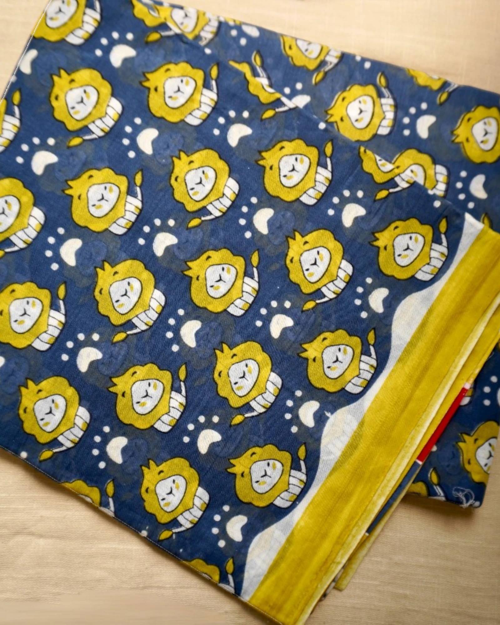 Blue Panchi Mul Saree