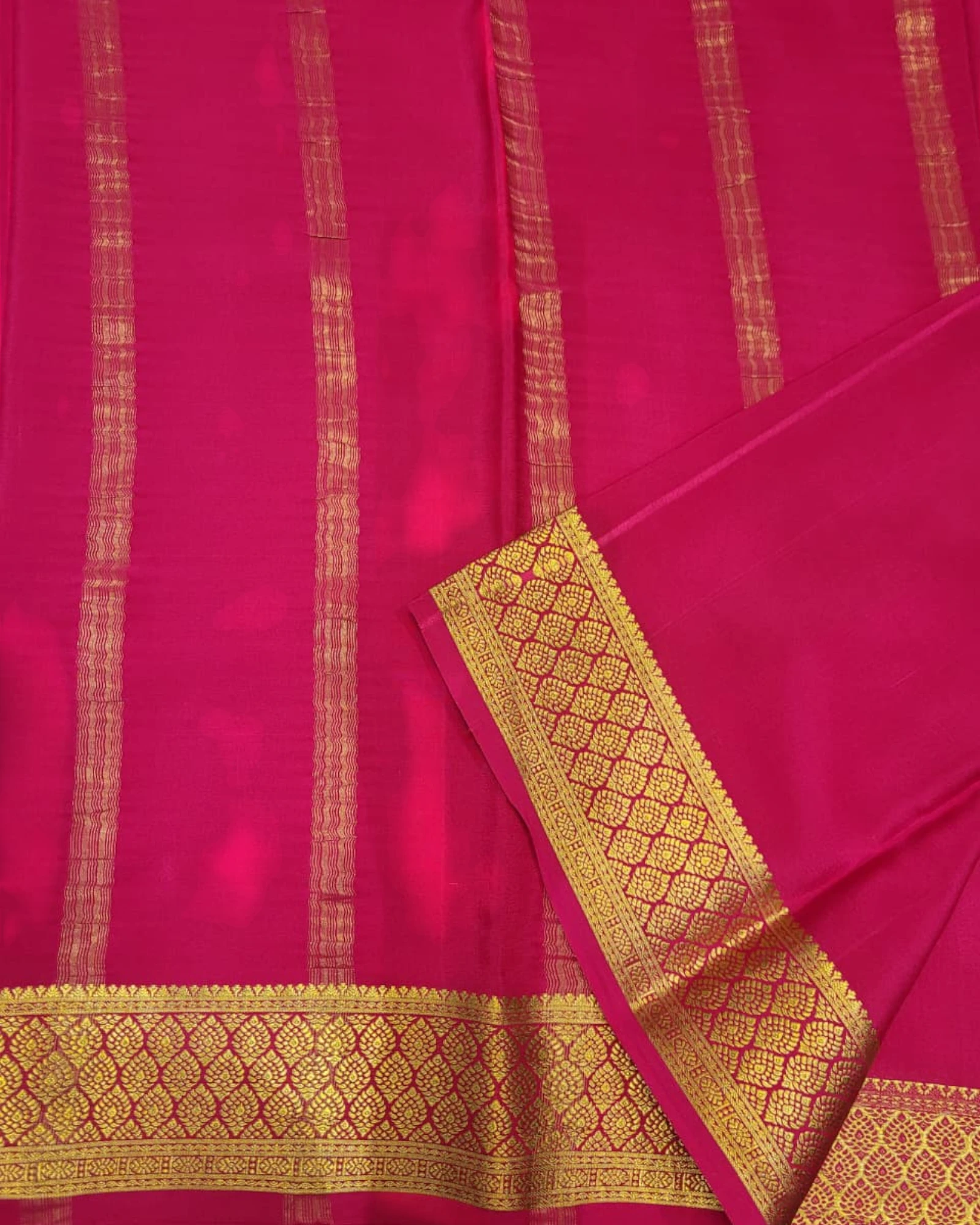 Pink Mallika Mysore Silk Saree