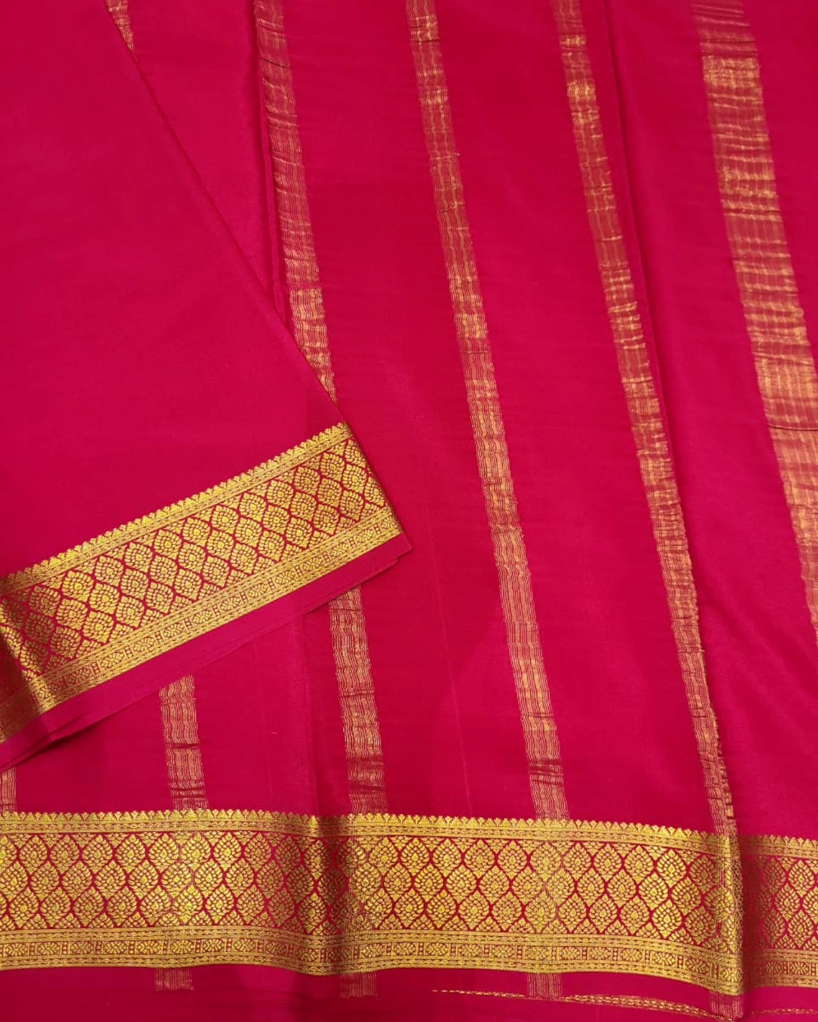 Pink Mallika Mysore Silk Saree