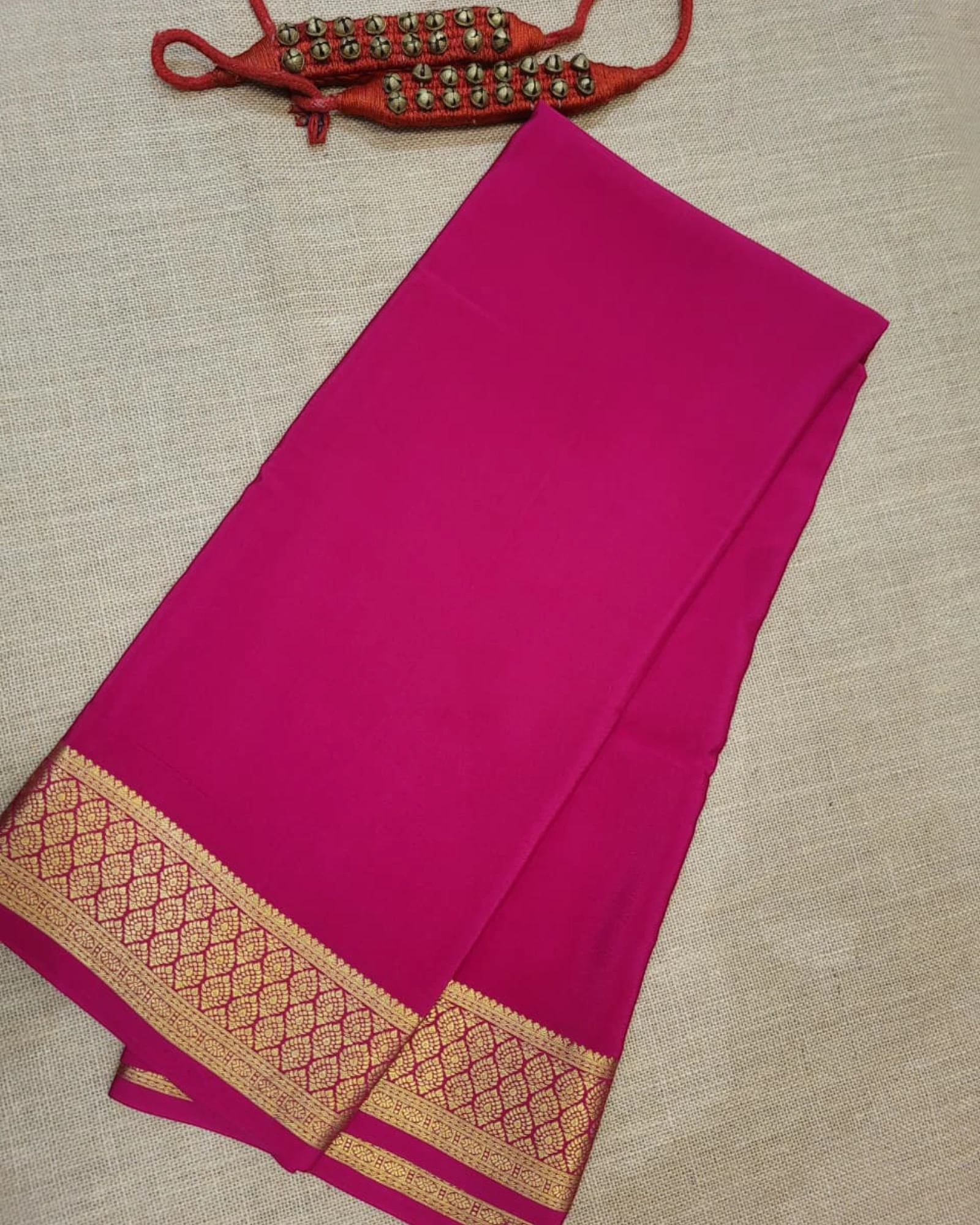 Pink Mallika Mysore Silk Saree
