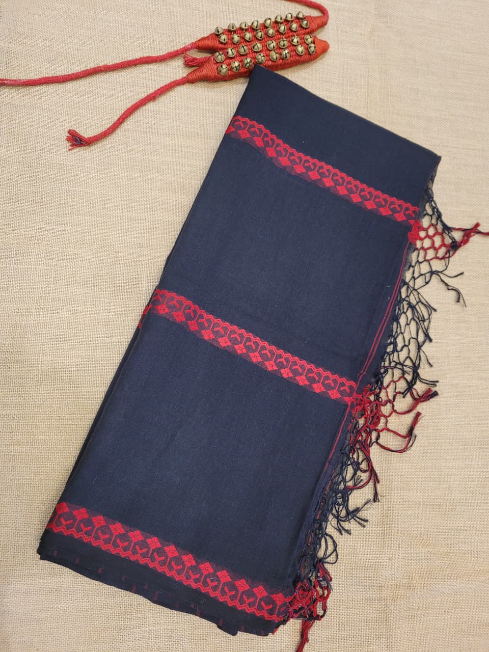 Blue Mul Saree Skirt Border CS012