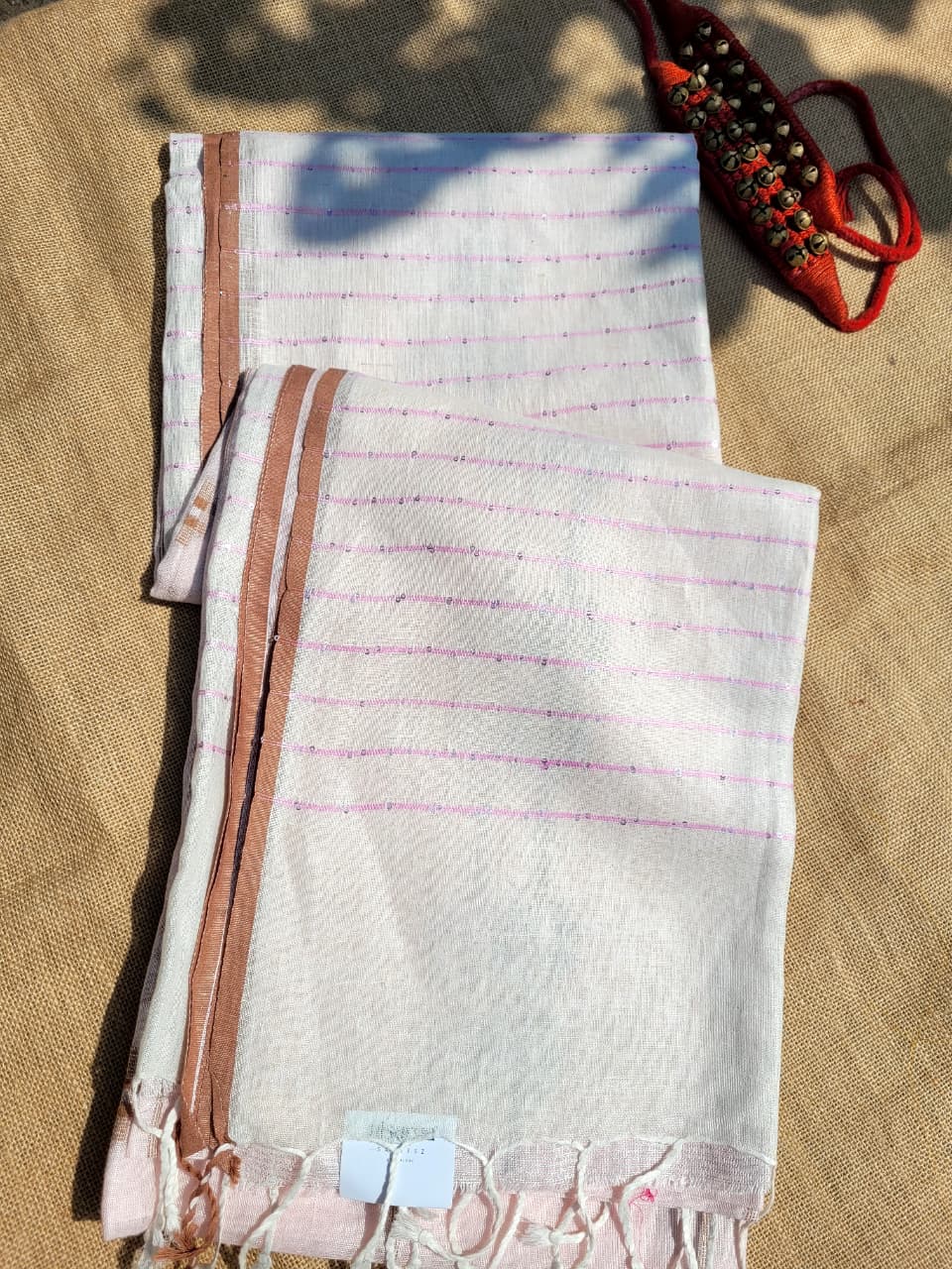 Pink Mayuri Linen Saree