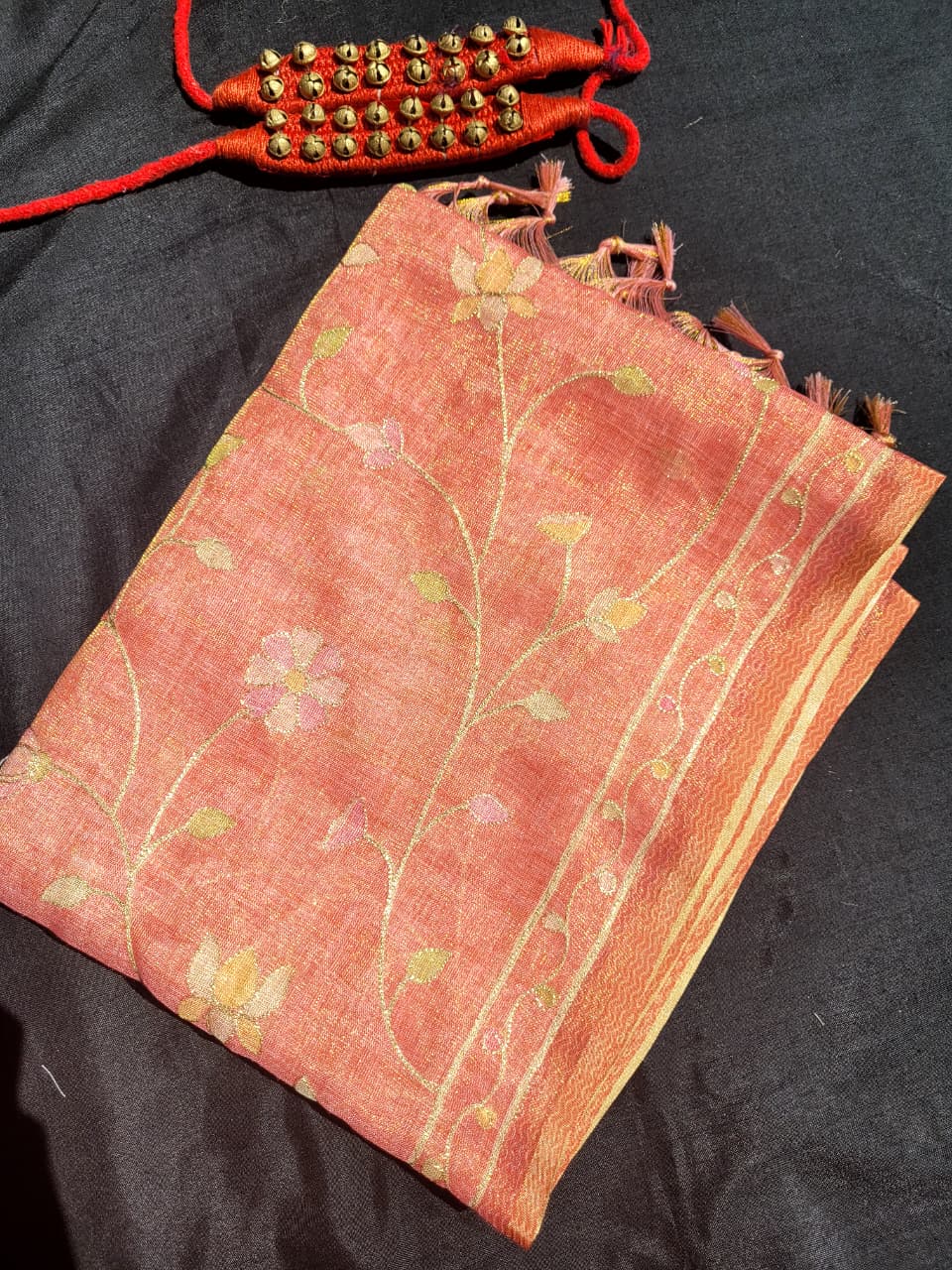Brown Ishani  Linen Tissue saree