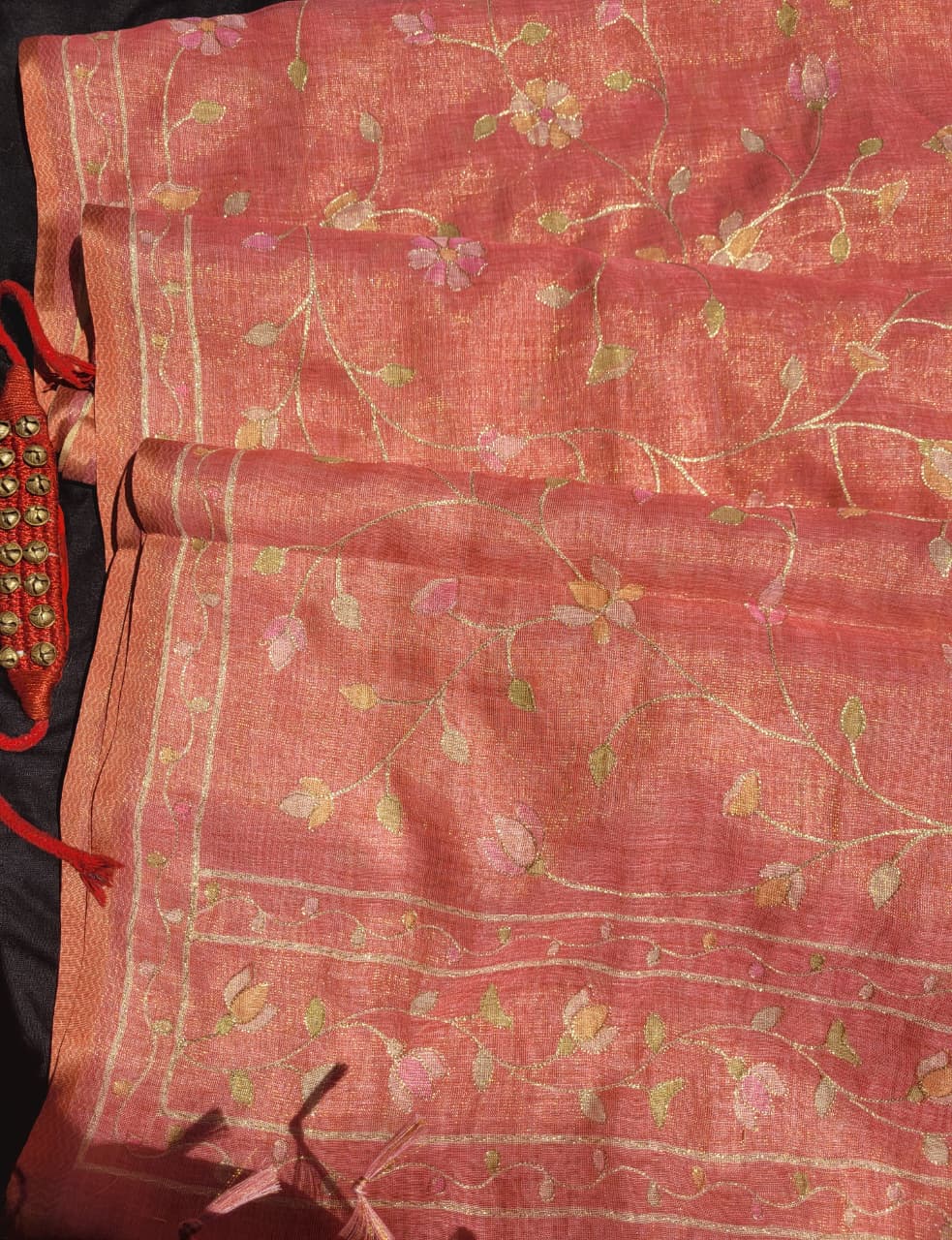 Brown Ishani  Linen Tissue saree