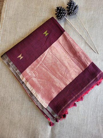 Rust Mira Mul Saree