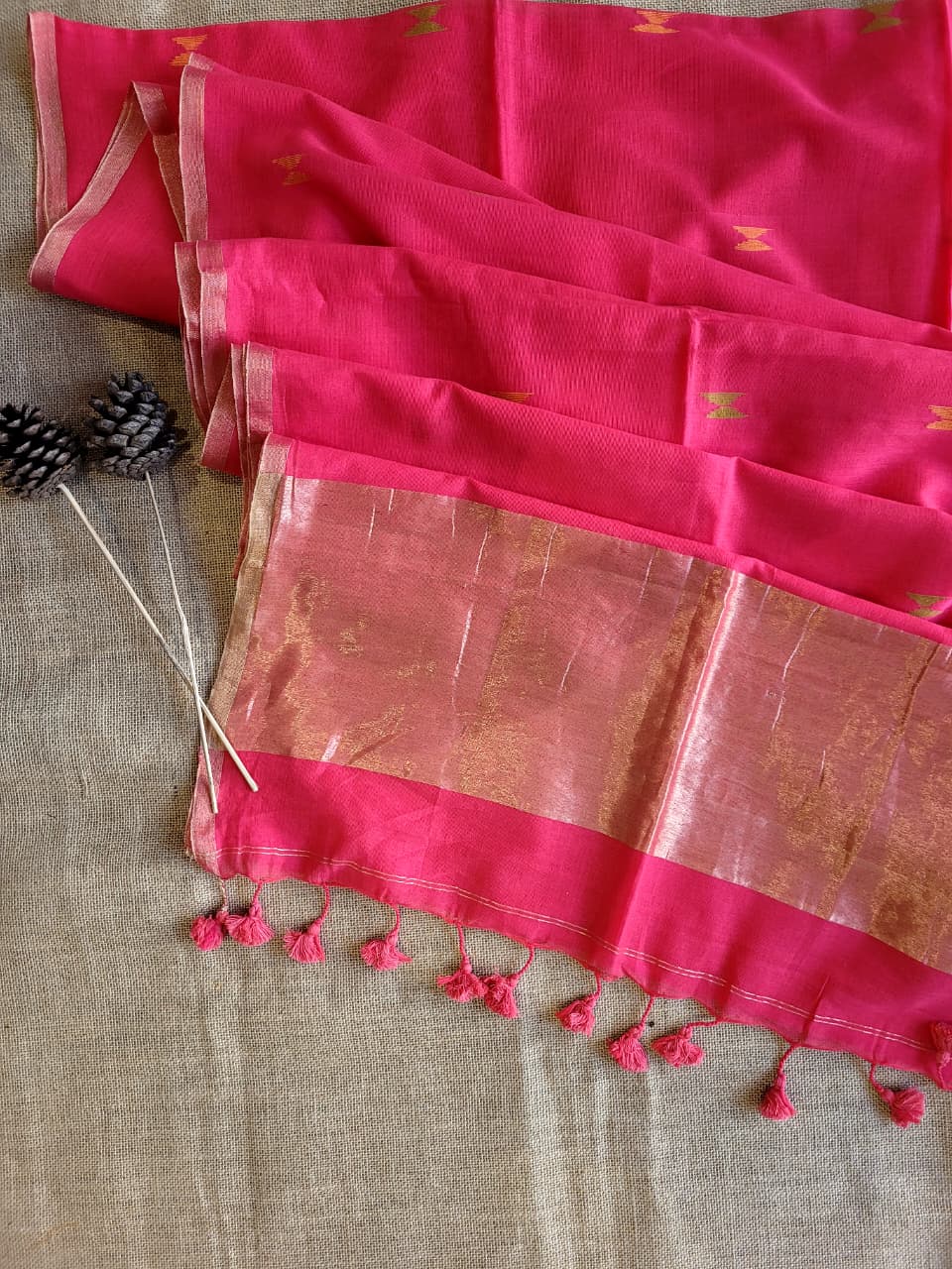 Pink2 Mira Mul Saree