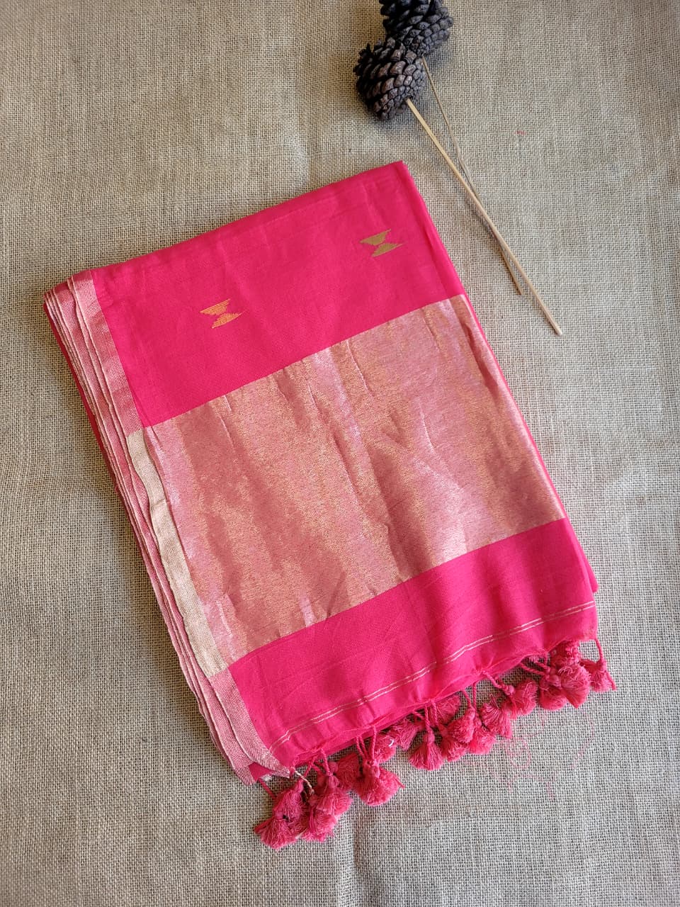 Pink2 Mira Mul Saree