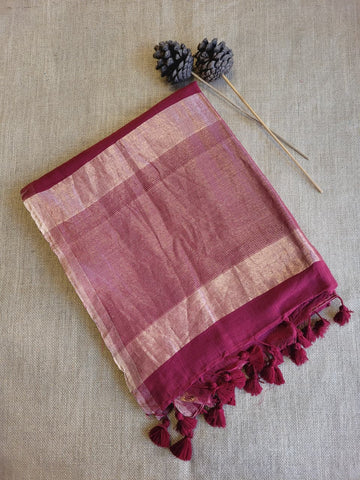 Maroon Meet Mul Saree