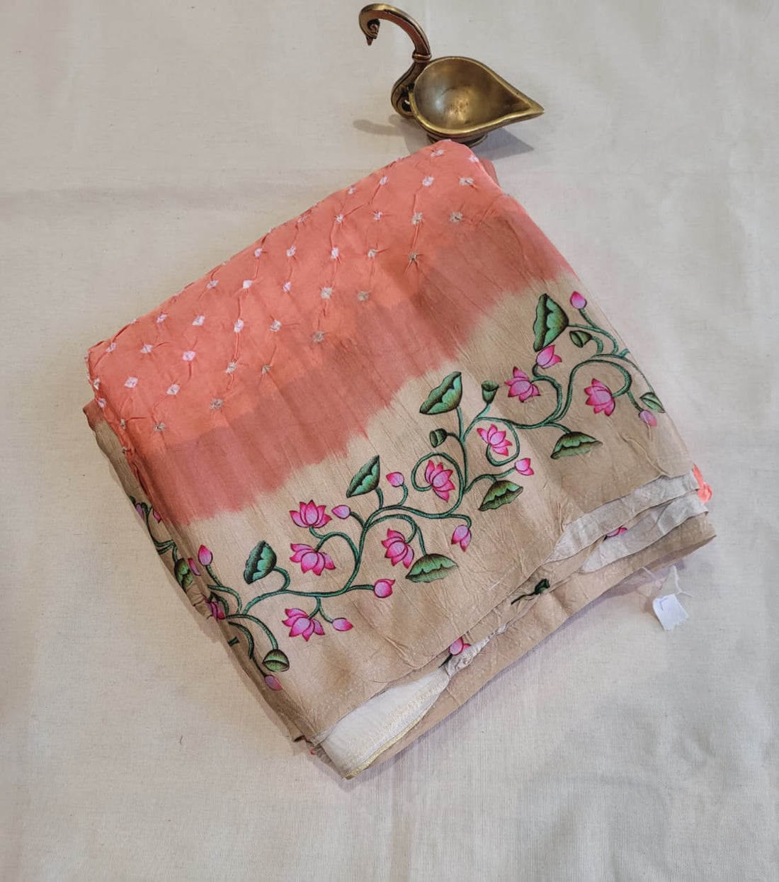 Amber Bandhani Modal Silk Saree