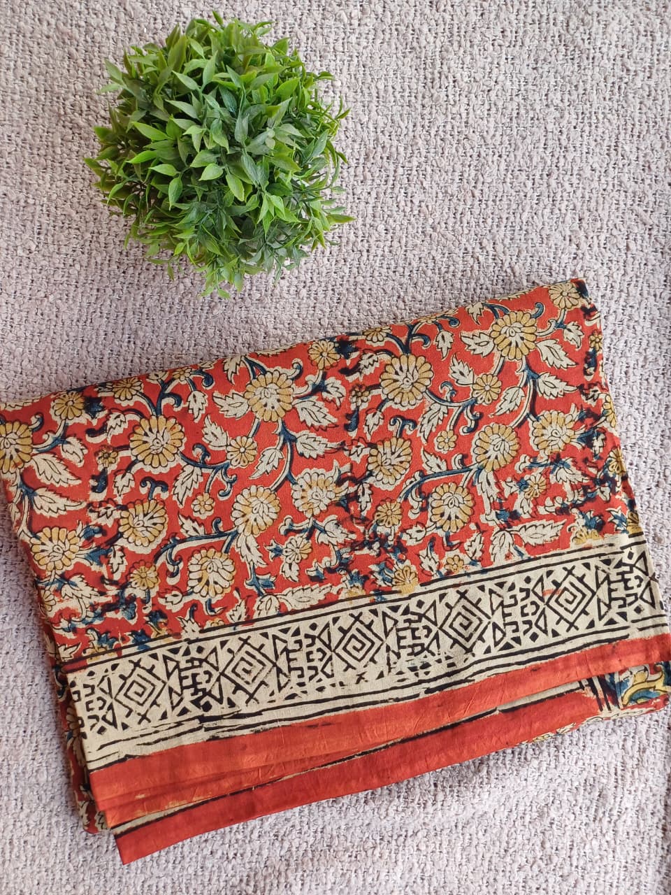 Raha Kalamkari Cotton Saree