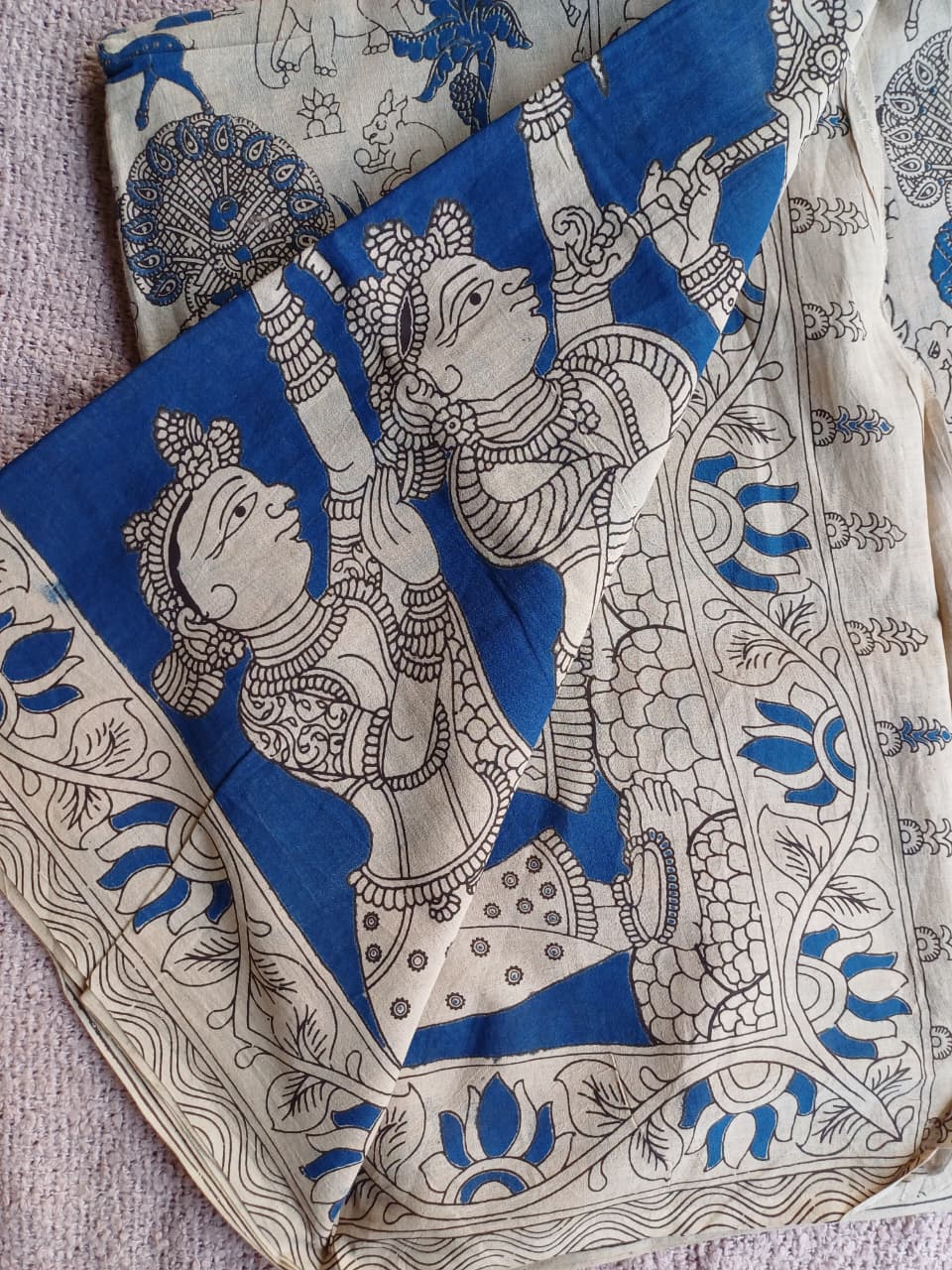 Raha Kalamkari Cotton Saree