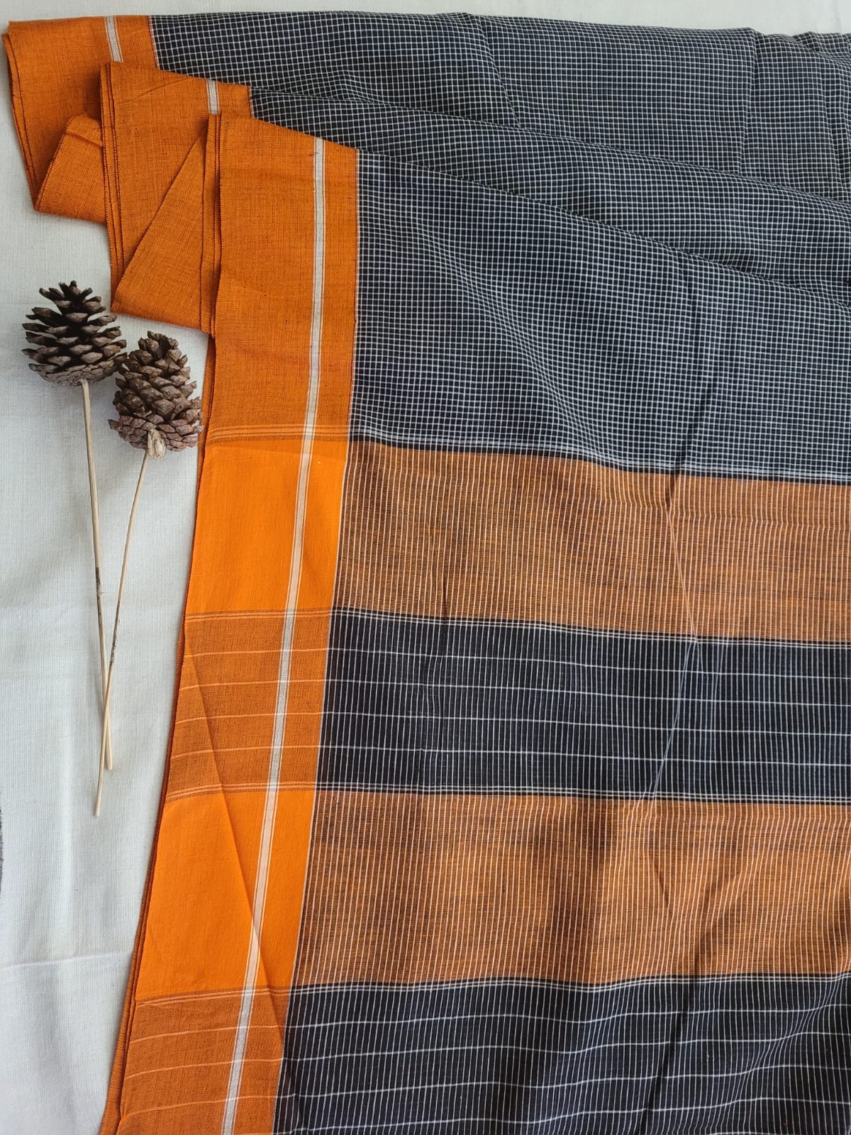 Orange Hampa Pattedanchu Saree