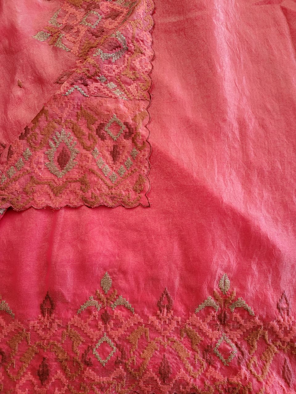 Pink Embroidery Saree