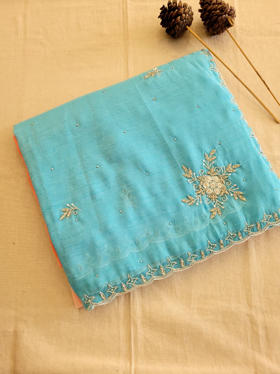 Blue2 Dualtone Partywear Saree