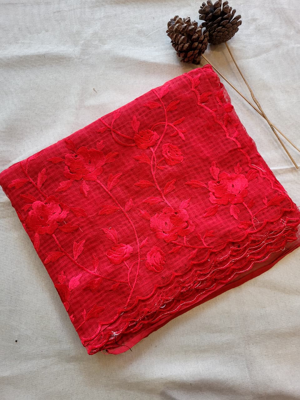 Red Lavanya Kotasilk Saree