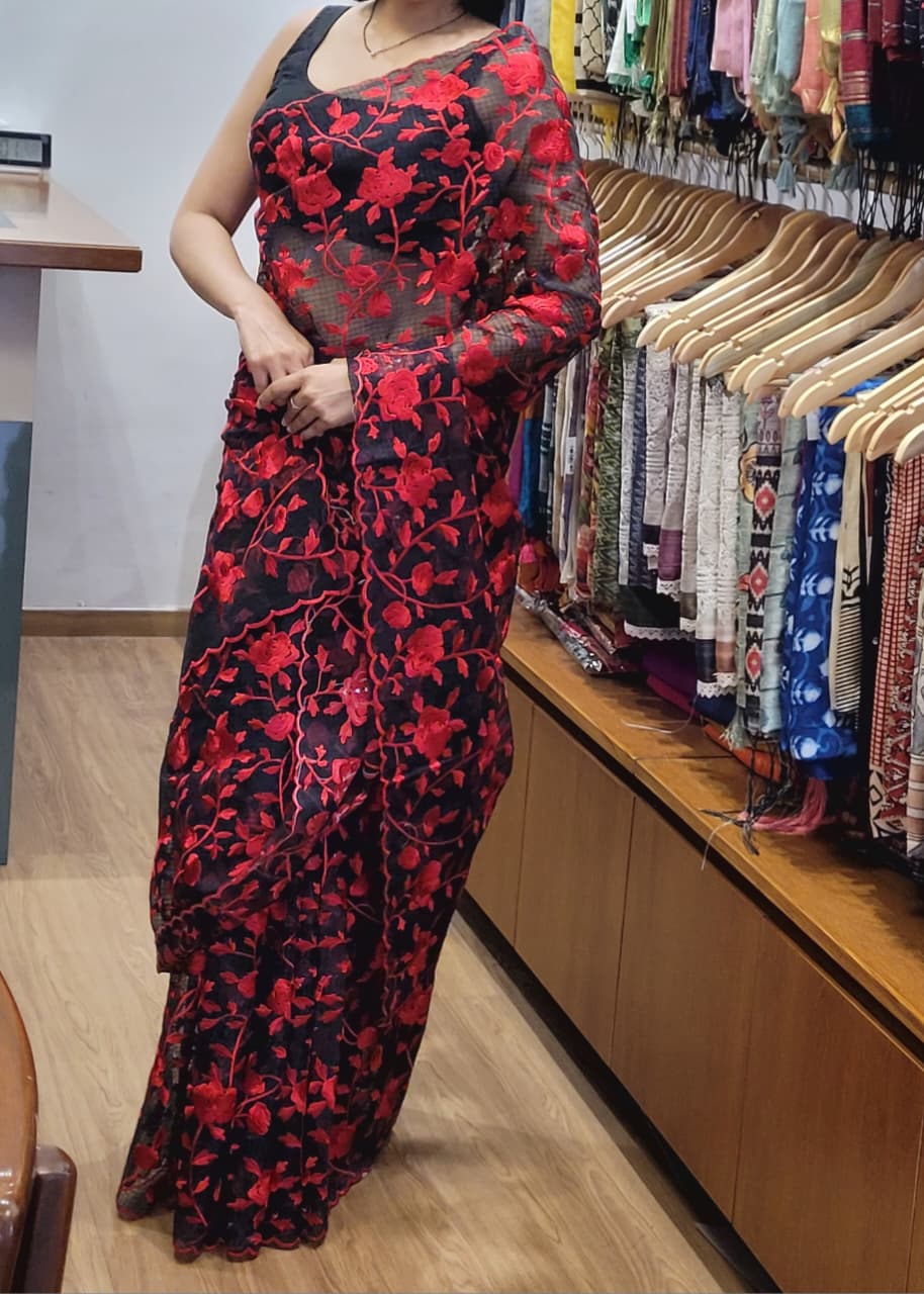 Black Lavanya Kota Silk Saree