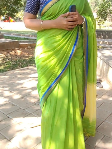 Green  Narayanpet Cotton Saree