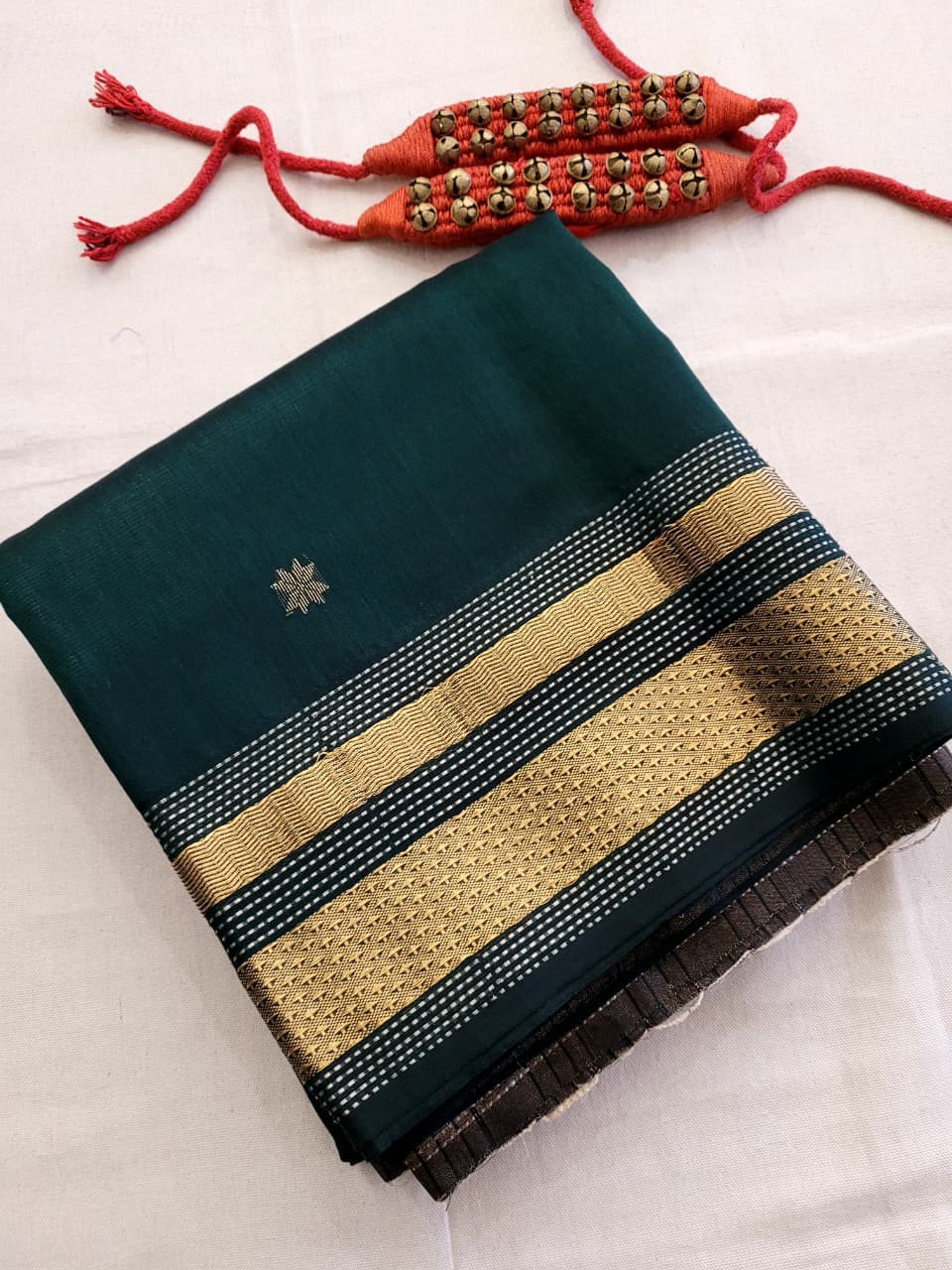 Green Maheshwari Saree