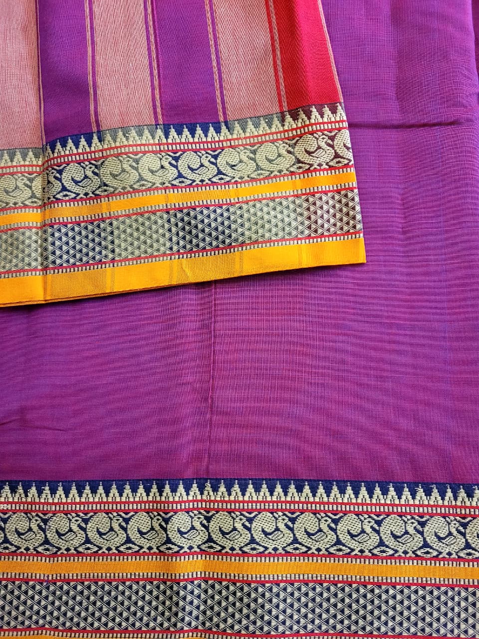 Pink Narayanpet Cotton Saree